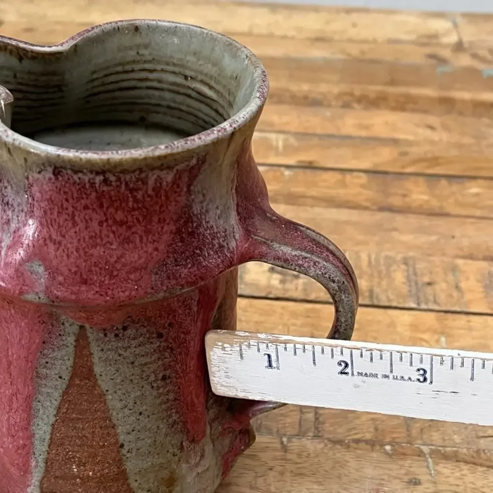 Studio Art Pottery Stoneware Pitcher 7.5